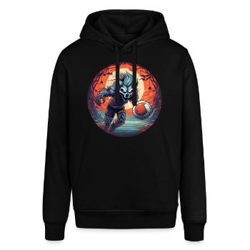 Gruseliges Halloween-partykostüm Werwolf Handball - Stanley/Stella Unisex Hoodie SOUNDER - Schwarz - Vorne - Alina (178cm) & Michal (187cm)