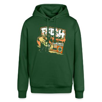 Urban Spraydose Breakdance Streetstyle - Stanley/Stella Unisex Hoodie SOUNDER - Flaschengrün - Vorne - Alina (178cm) & Michal (187cm)