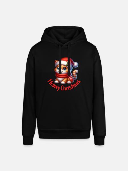 Noël chat - Sweat à capuche SOUNDER Stanley/Stella Unisexe - noir