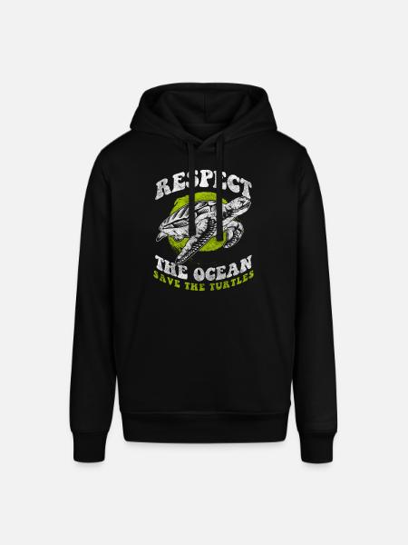 Turtle Reptile Cute - Stanley/Stella SOUNDER Unisex Hoodie - black