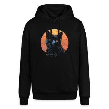 Chat Bleu Russe Vintage - Sweat à capuche SOUNDER Stanley/Stella Unisexe - noir - Devant - Alina (178cm) & Michal (187cm)