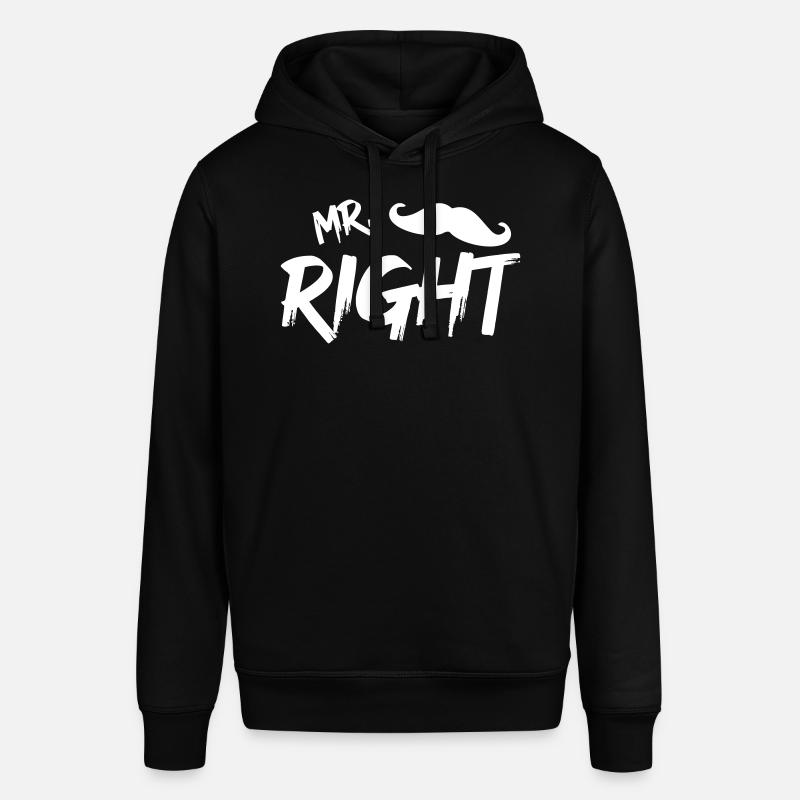 Mr Right mit Bart w - Stanley/Stella Unisex Hoodie SOUNDER - Schwarz