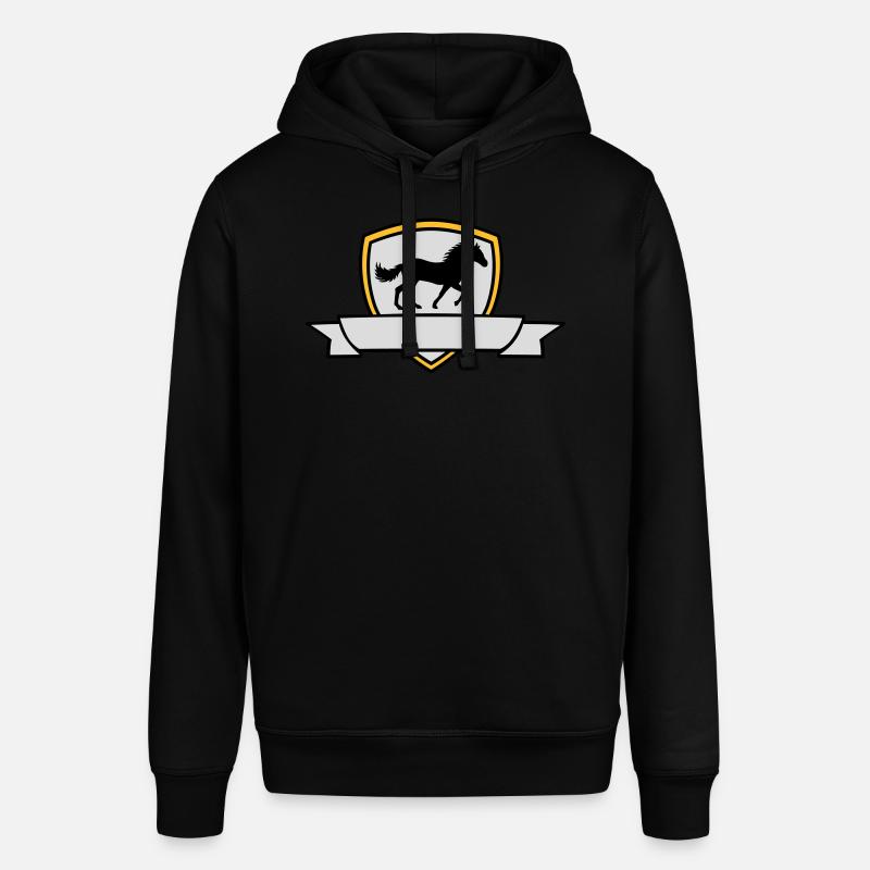 Banner Pferd Wappen Schild - Stanley/Stella Unisex Hoodie SOUNDER - Schwarz