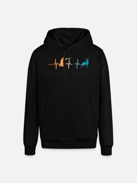 Jägers Herzschlag - Stanley/Stella Unisex Hoodie SOUNDER - Schwarz