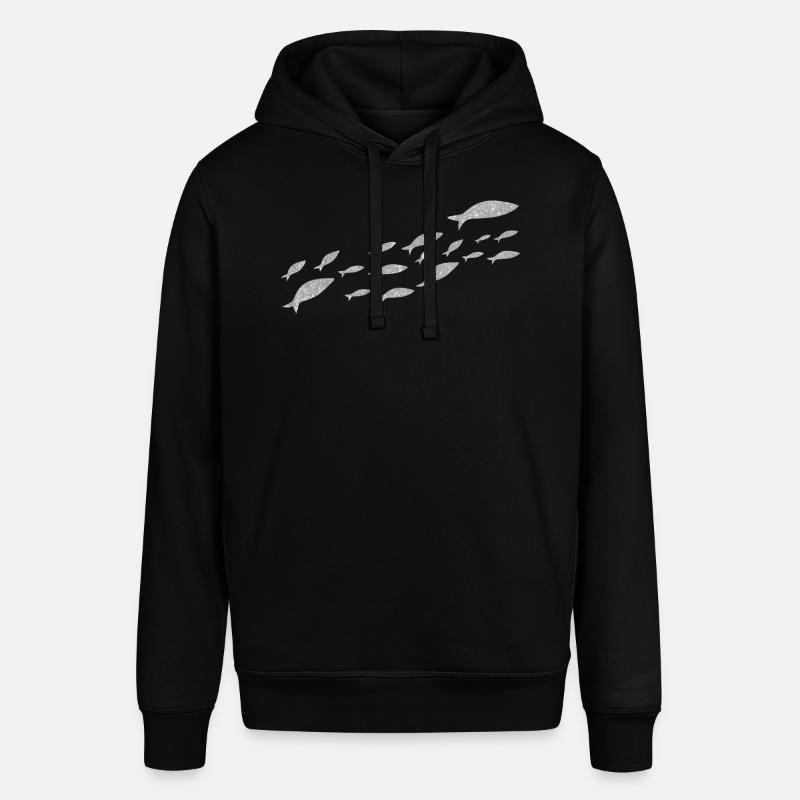poisson sardine argenté - Sweat à capuche SOUNDER Stanley/Stella Unisexe - noir