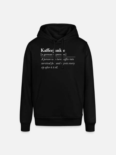 Coffee Junkie – Funny Coffee Definition - Stanley/Stella SOUNDER Unisex Hoodie - black