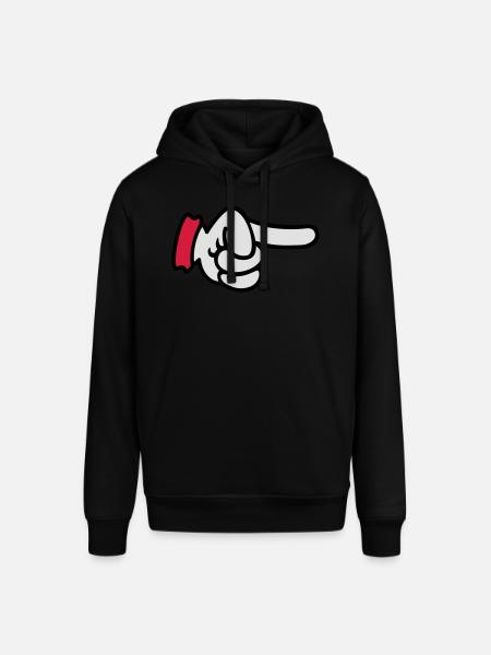 pointing finger / Zeigefinger (3c) - Stanley/Stella SOUNDER Unisex Hoodie - black