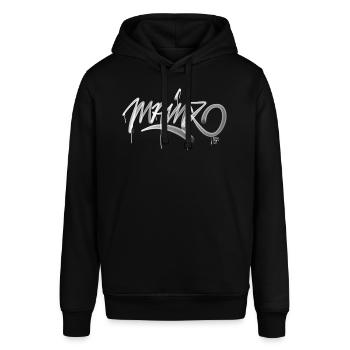 Mainz Graffiti Tag Style - Stanley/Stella Unisex Hoodie SOUNDER - Schwarz - Vorne - Alina (178cm) & Michal (187cm)
