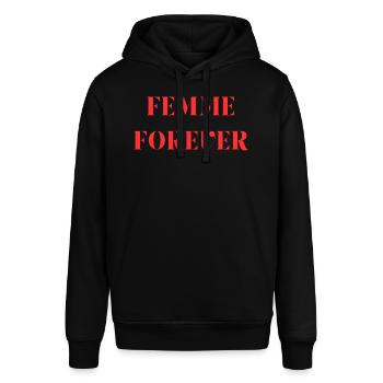 Frau für immer - Stanley/Stella Unisex Hoodie SOUNDER - Schwarz - Vorne - Alina (178cm) & Michal (187cm)