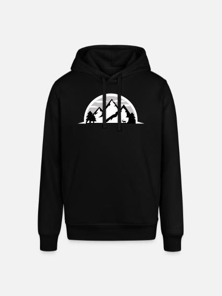 Berglandschaft - Stanley/Stella Unisex Hoodie SOUNDER - Schwarz