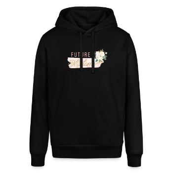 Future Madame personalisierbar - Stanley/Stella Unisex Hoodie SOUNDER - Schwarz - Vorne - Alina (178cm) & Michal (187cm)