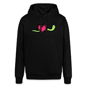 schnecke 02 - Stanley/Stella Unisex Hoodie SOUNDER - Schwarz - Vorne - Alina (178cm) & Michal (187cm)