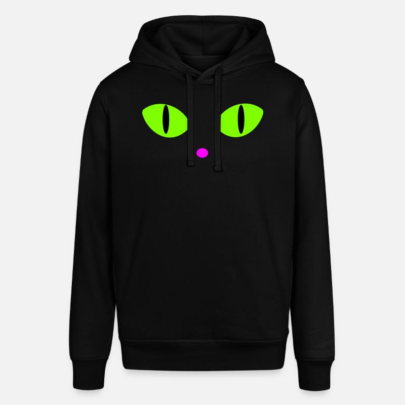 Yeux de chat verts - Sweat à capuche SOUNDER Stanley/Stella Unisexe - noir
