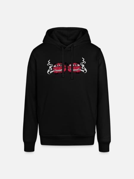 2 hemp-smoking monsters - Stanley/Stella SOUNDER Unisex Hoodie - black