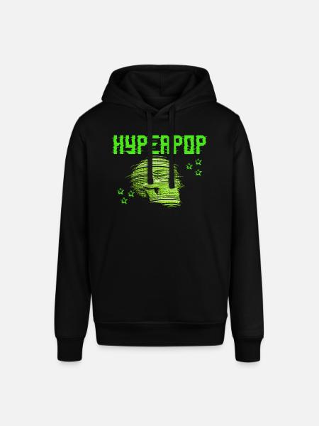 Retro 90s Hyperpop Aesthetic Music - Stanley/Stella SOUNDER Unisex Hoodie - black