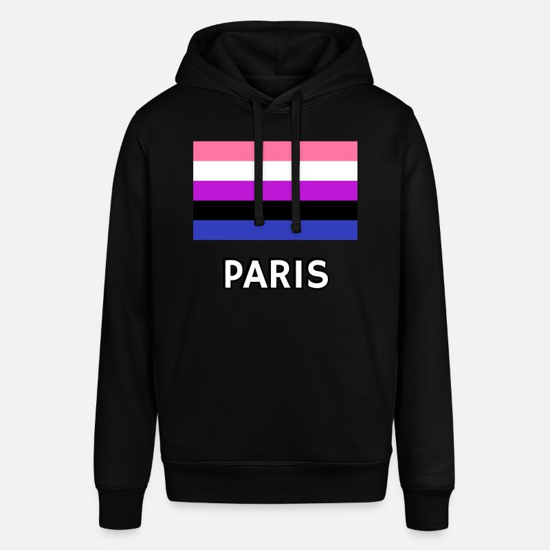 Genderfluid Pride Drapeau Paris - Sweat à capuche SOUNDER Stanley/Stella Unisexe - noir