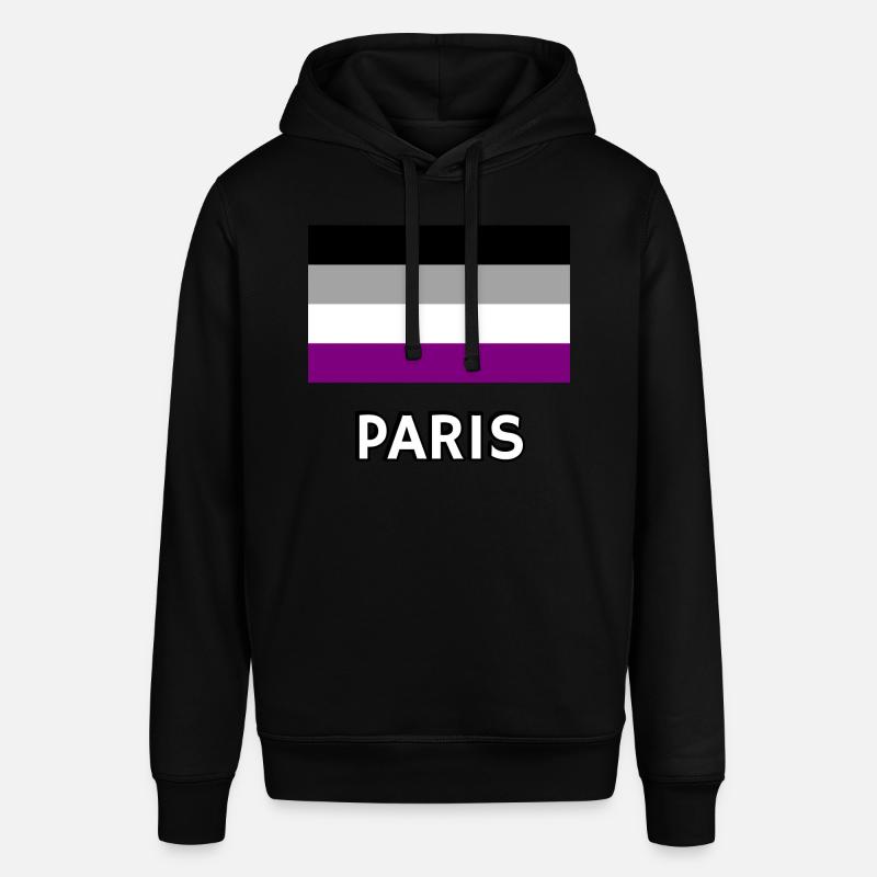 Asexualité Pride Drapeau Paris - Sweat à capuche SOUNDER Stanley/Stella Unisexe - noir