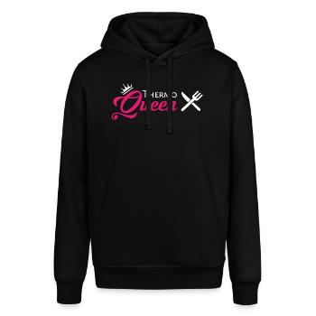 Thermo Queen | Kochen Backen Köchin Küche Mix - Stanley/Stella Unisex Hoodie SOUNDER - Schwarz - Vorne - Alina (178cm) & Michal (187cm)