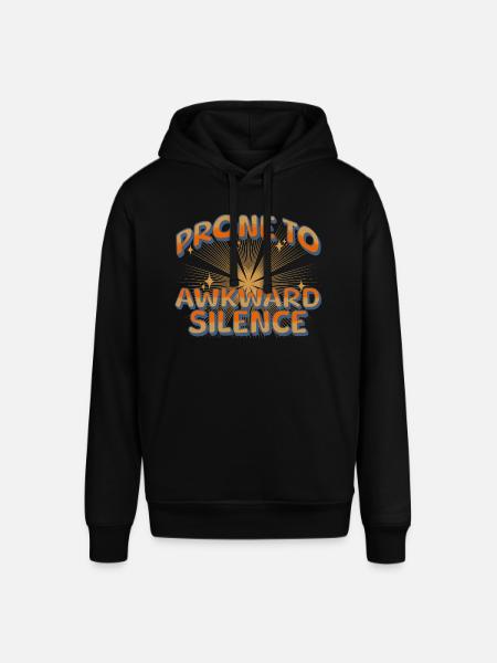 prone to awkward silence - Stanley/Stella SOUNDER Unisex Hoodie - black