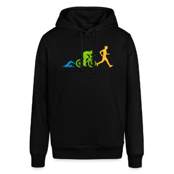Sport Triathlon Competition - Stanley/Stella SOUNDER Unisex Hoodie - black - Front - Alina (178cm) & Michal (187cm)