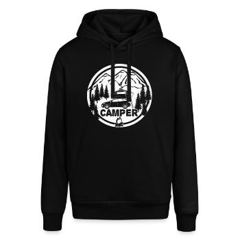 Dachzelt CAMPER - Camping Dachzelten GEschenk - Stanley/Stella Unisex Hoodie SOUNDER - Schwarz - Vorne - Alina (178cm) & Michal (187cm)