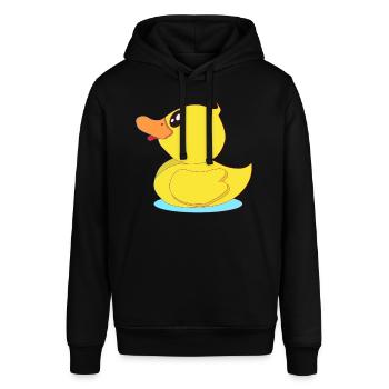 Kleine Gummi Ente - Stanley/Stella Unisex Hoodie SOUNDER - Schwarz - Vorne - Alina (178cm) & Michal (187cm)