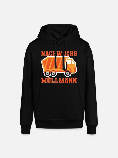Nachwuchs Müllmann Müllfahrzeug Müllabfuhr - Stanley/Stella Unisex Hoodie SOUNDER - Schwarz