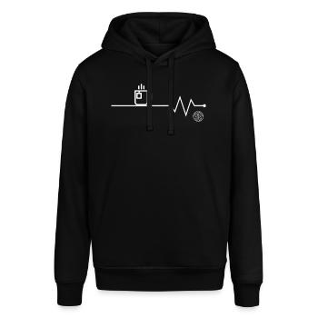 tea - Stanley/Stella Unisex Hoodie SOUNDER - Schwarz - Vorne - Alina (178cm) & Michal (187cm)