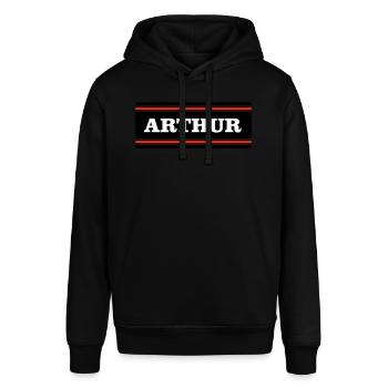 ARTHUR - Stanley/Stella Unisex Hoodie SOUNDER - Schwarz - Vorne - Alina (178cm) & Michal (187cm)