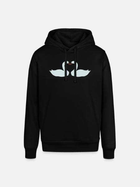 Swans Heart - Stanley/Stella SOUNDER Unisex Hoodie - black