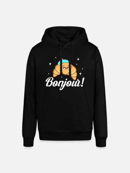 bonjour croissant Design for a croissant lover - Stanley/Stella SOUNDER Unisex Hoodie - black