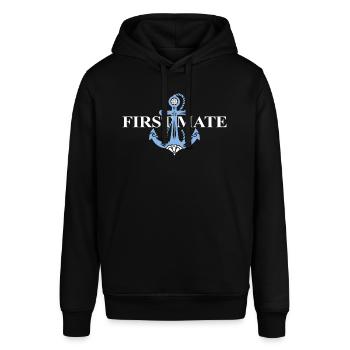 Anchor, Captain, First Mate, Sailing, Matching Pair - Stanley/Stella SOUNDER Unisex Hoodie - black - Front - Alina (178cm) & Michal (187cm)