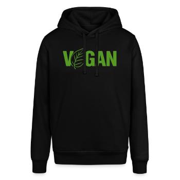 Vegan Plant Vegan - Stanley/Stella SOUNDER Unisex Hoodie - black - Front - Alina (178cm) & Michal (187cm)
