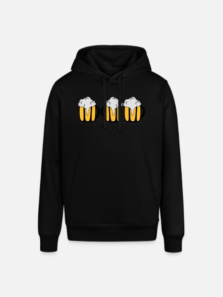 3 Biergläser - Stanley/Stella Unisex Hoodie SOUNDER - Schwarz