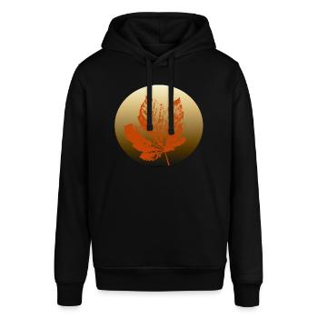 Autumn leaf gold - Stanley/Stella SOUNDER Unisex Hoodie - black - Front - Alina (178cm) & Michal (187cm)