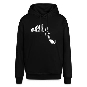 Evolution des Gerätetauchens - Stanley/Stella Unisex Hoodie SOUNDER - Schwarz - Vorne - Alina (178cm) & Michal (187cm)