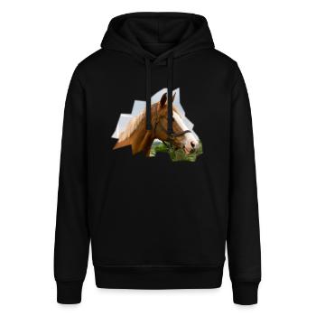 Horse. Pferd. - Stanley/Stella Unisex Hoodie SOUNDER - Schwarz - Vorne - Alina (178cm) & Michal (187cm)