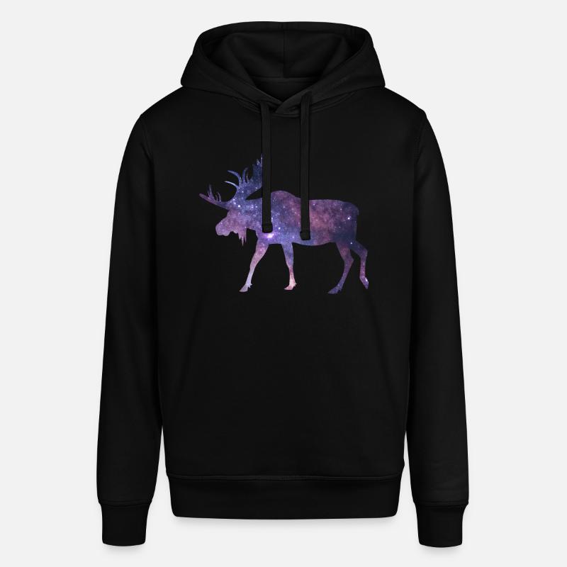 Moose Space Univers Étoiles Ciel - Sweat à capuche SOUNDER Stanley/Stella Unisexe - noir
