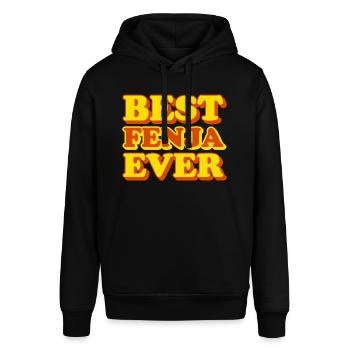 Fenja Vorname lustiges Geschenk - Stanley/Stella Unisex Hoodie SOUNDER - Schwarz - Vorne - Alina (178cm) & Michal (187cm)