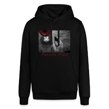 Passion Pinot mit cooles Photo - Stanley/Stella Unisex Hoodie SOUNDER - Schwarz - Vorne - Alina (178cm) & Michal (187cm)