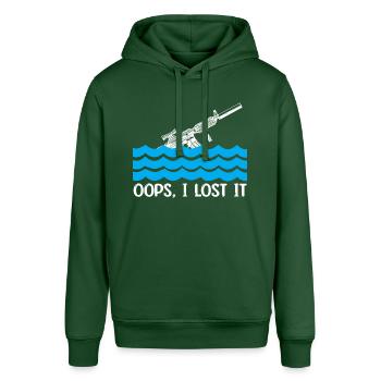 Oops I lost it 2nd amendment - Stanley/Stella SOUNDER Unisex Hoodie - bottle green - Front - Alina (178cm) & Michal (187cm)