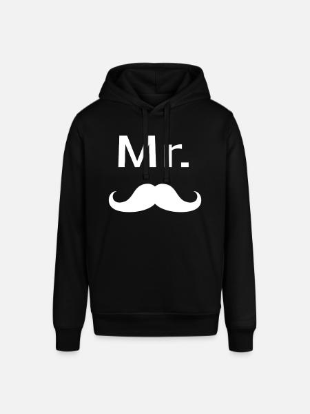 Mister Mustache Gentleman Hipster - Stanley/Stella SOUNDER Unisex Hoodie - black