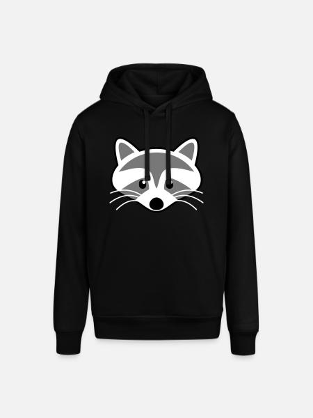 Cute raccoon head - Stanley/Stella SOUNDER Unisex Hoodie - black