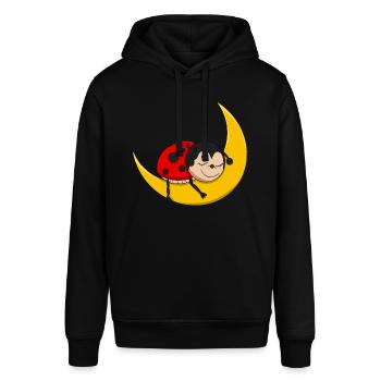 Coccinelle - Bonne nuit - Sweat à capuche SOUNDER Stanley/Stella Unisexe - noir - Devant - Alina (178cm) & Michal (187cm)