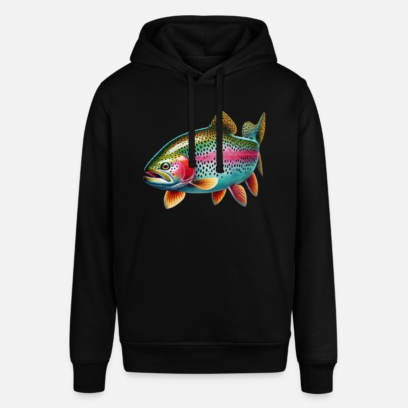 Truite arc-en-ciel - Sweat à capuche SOUNDER Stanley/Stella Unisexe - noir