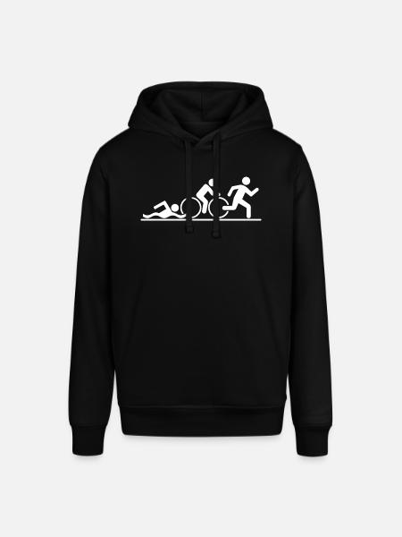 Triathlon Swim Bike Run - Stanley/Stella SOUNDER Unisex Hoodie - black