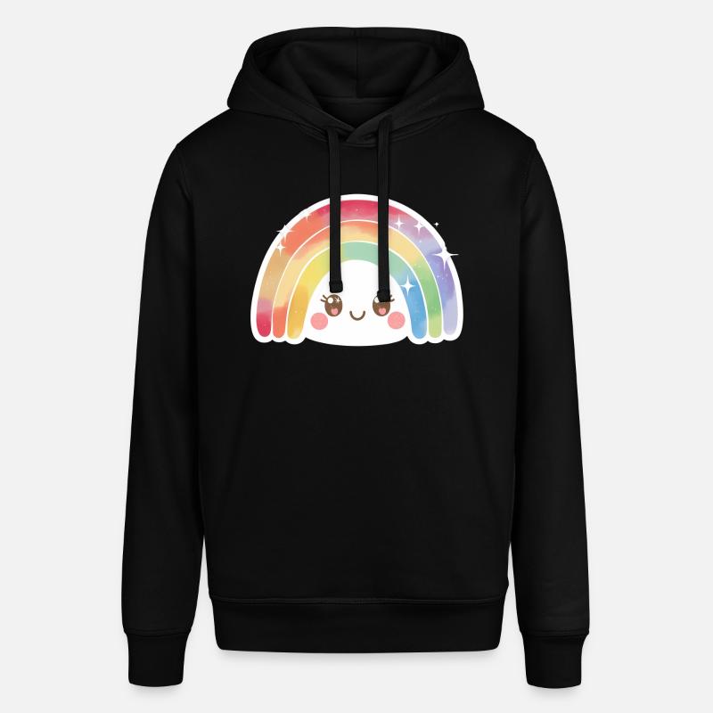 Kawaii Mignon Arc-en-ciel - Sweat à capuche SOUNDER Stanley/Stella Unisexe - noir