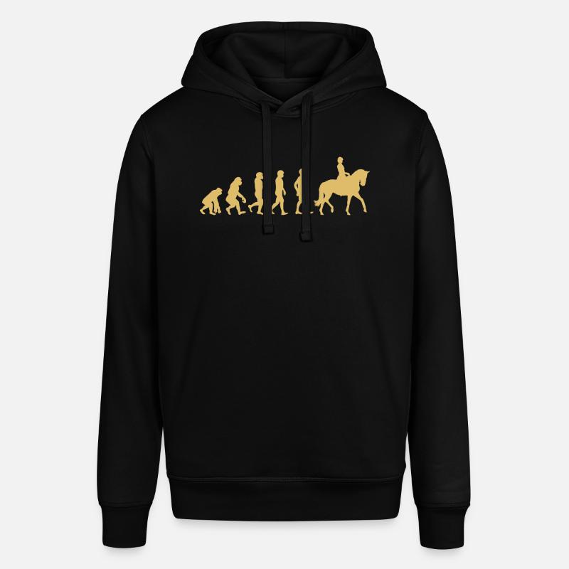 Pferd Reiten Evolution - Stanley/Stella Unisex Hoodie SOUNDER - Schwarz