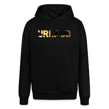 Urlaub Strand Sonnenuntergang Ferien Sommer Sonne - Stanley/Stella Unisex Hoodie SOUNDER - Schwarz - Vorne - Alina (178cm) & Michal (187cm)