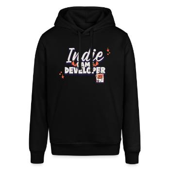 Indie Game Developer - Stanley/Stella SOUNDER Unisex Hoodie - black - Front - Alina (178cm) & Michal (187cm)